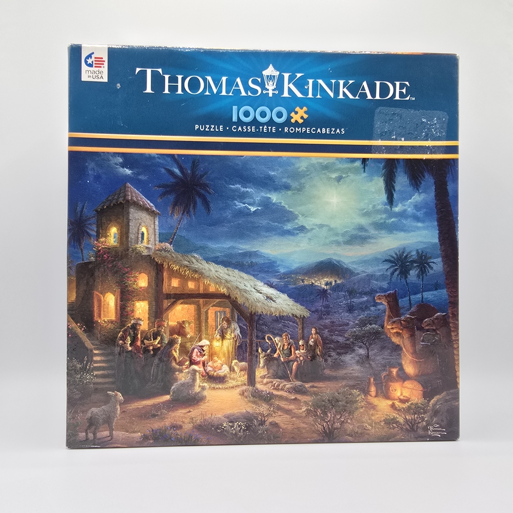 Thomas Kinkade "The Nativity" 1000 Piece Puzzle and Poster New Sealed